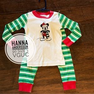 Hanna Andersson 90 Mickey Christmas pajamas